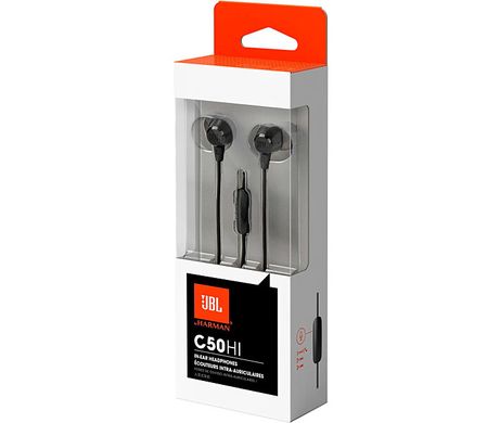 Навушники з мікрофоном JBL C50HI Black (JBLC50HIBLK)