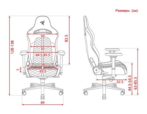Компьютерное кресло для геймера Razer Enki Black (RZ38-03720300-R3G1)
