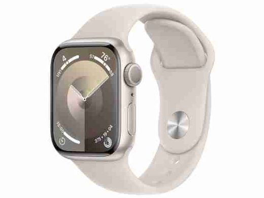 Смарт-годинник Apple Watch Series 9 GPS 41mm Starlight Aluminum Case w. Starlight Sport Band - S/M (MR8T3) OpenBox