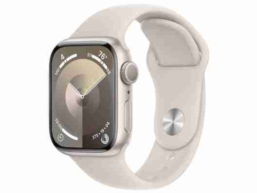 Смарт-часы Apple Watch Series 9 GPS 41mm Starlight Aluminum Case w. Starlight Sport Band - S/M (MR8T3) OpenBox