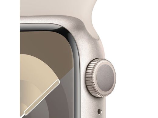 Смарт-годинник Apple Watch Series 9 GPS 41mm Starlight Aluminum Case w. Starlight Sport Band - S/M (MR8T3) OpenBox