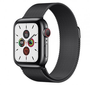 Apple Watch Series 5 LTE 40mm Space Black Steel w. Space Black Milanese Loop - Space Black Steel (MW