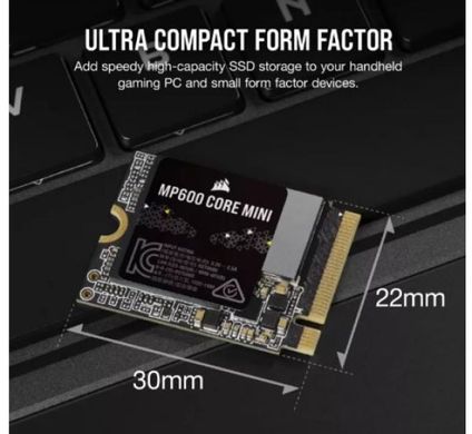 SSD накопитель Corsair MP600 CORE MINI 1TB (CSSD-F1000GBMP600CMN)