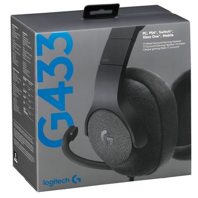 Навушники з мікрофоном Logitech G433 7.1 Black (981-000668)