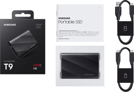 SSD накопитель Samsung T9 2TB Black (MU-PG2T0B)