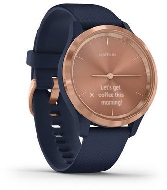 Смарт-годинник Garmin Vivomove 3s Rose Gold Stainless Steel Bezel w. Navy and Silicone B. (010-02238-03)