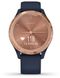 Смарт-годинник Garmin Vivomove 3s Rose Gold Stainless Steel Bezel w. Navy and Silicone B. (010-02238-03) - 4