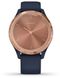 Смарт-годинник Garmin Vivomove 3s Rose Gold Stainless Steel Bezel w. Navy and Silicone B. (010-02238-03) - 6