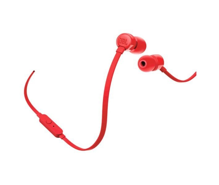 Навушники з мікрофоном JBL T110 Red (JBLT110RED)  Фото №0