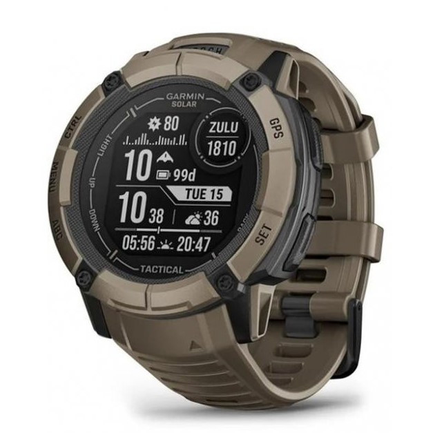 Смарт-часы Garmin Instinct 2X Solar - Tactical Edition Coyote Tan (010-02805-12/02/64)