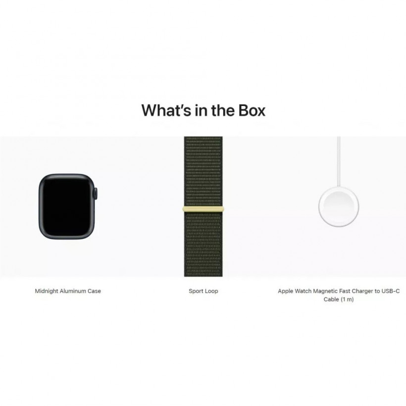 Смарт-часы Apple Watch Series 9 GPS 41mm Midnight Aluminum Case with Cyprus Sport Loop (MR9L3, MT573)  Фото №3