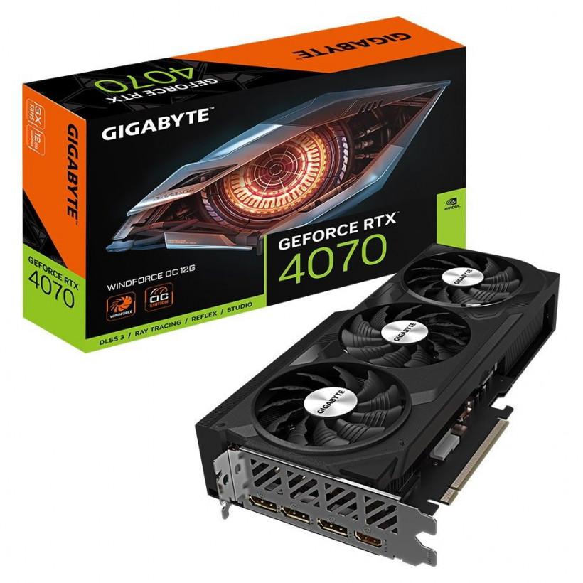 Відеокарта GIGABYTE GeForce RTX 4070 WINDFORCE OC 12G (GV-N4070WF3OC-12GD)  Фото №3