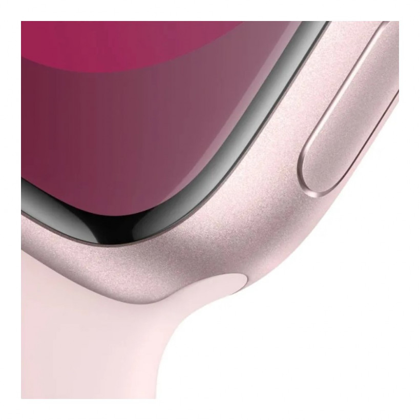 Смарт-годинник Apple Watch Series 9 GPS + Cellular 45mm Pink Aluminum Case w. Light Pink Sport Band - M/L (MRML3)  Фото №2