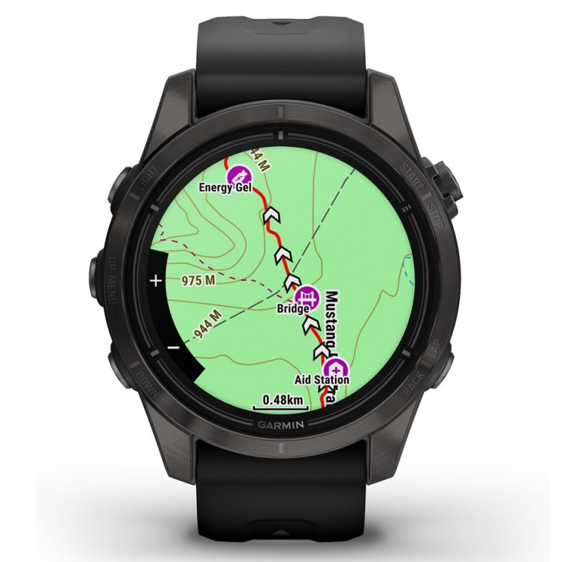 Смарт-часы Garmin Epix Pro Gen 2 Sapphire 42mm Carbon G. DLC Ti. with Black Band (010-02802-14/1)