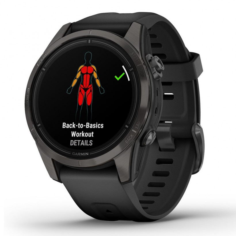 Смарт-часы Garmin Epix Pro Gen 2 Sapphire 42mm Carbon G. DLC Ti. with Black Band (010-02802-14/1)  Фото №2