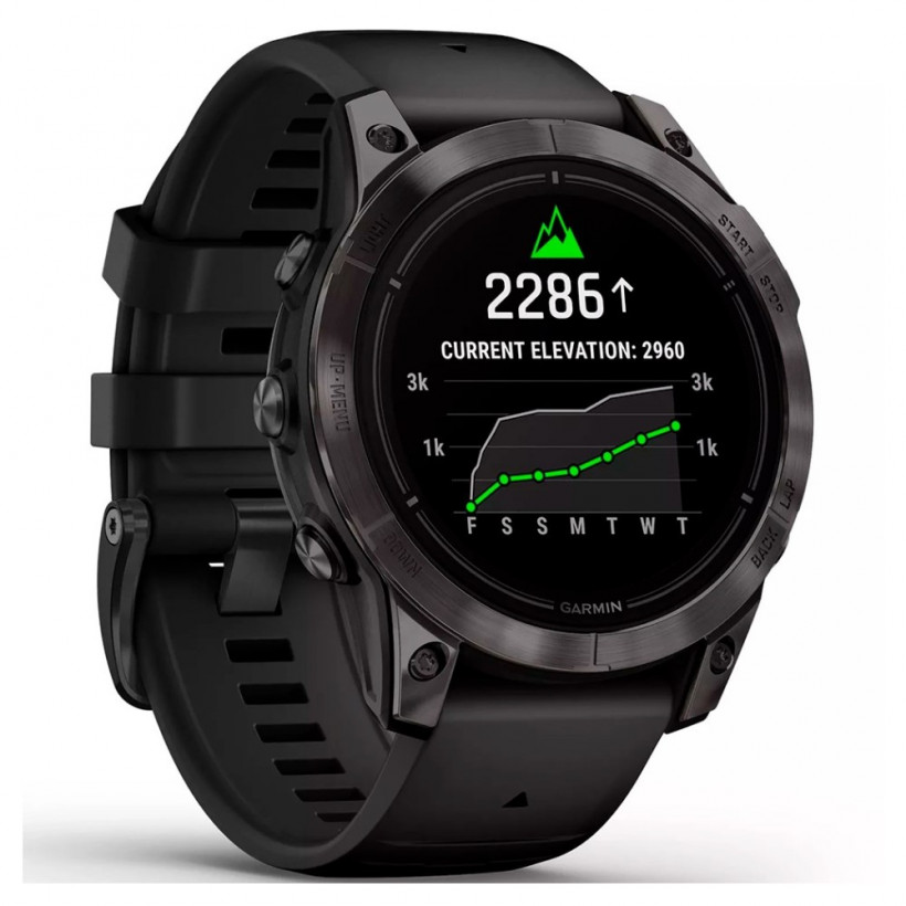 Смарт-годинник Garmin Epix Pro Gen 2 Sapphire 47mm Carbon G. DLC Tit. with Black Band (010-02803-10/11)  Фото №2