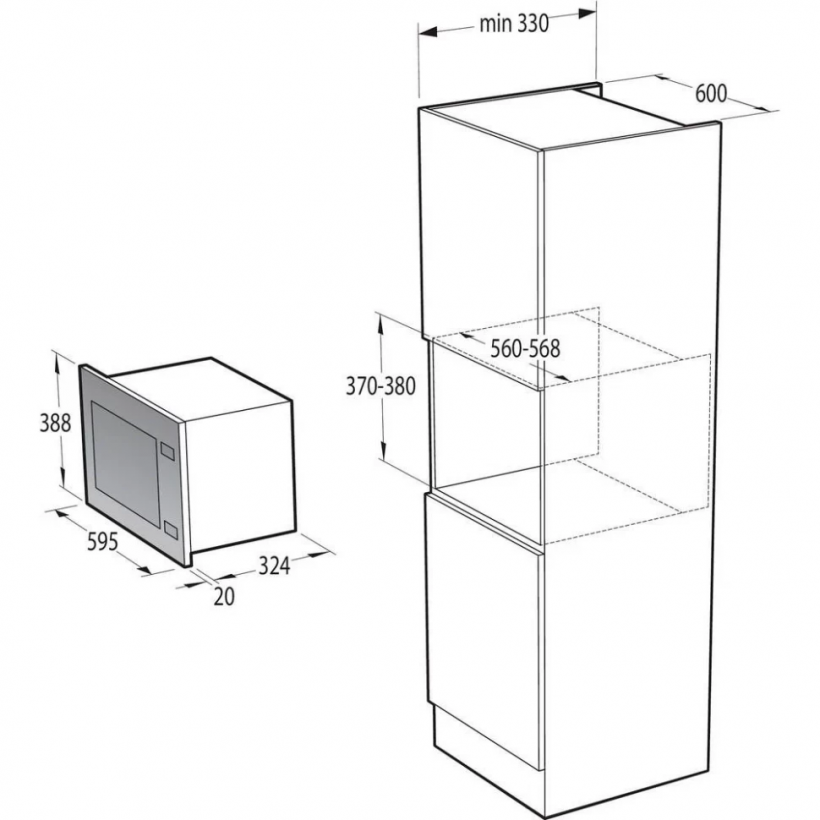 Микроволновка с грилем Gorenje BM201AG1BG  Фото №1