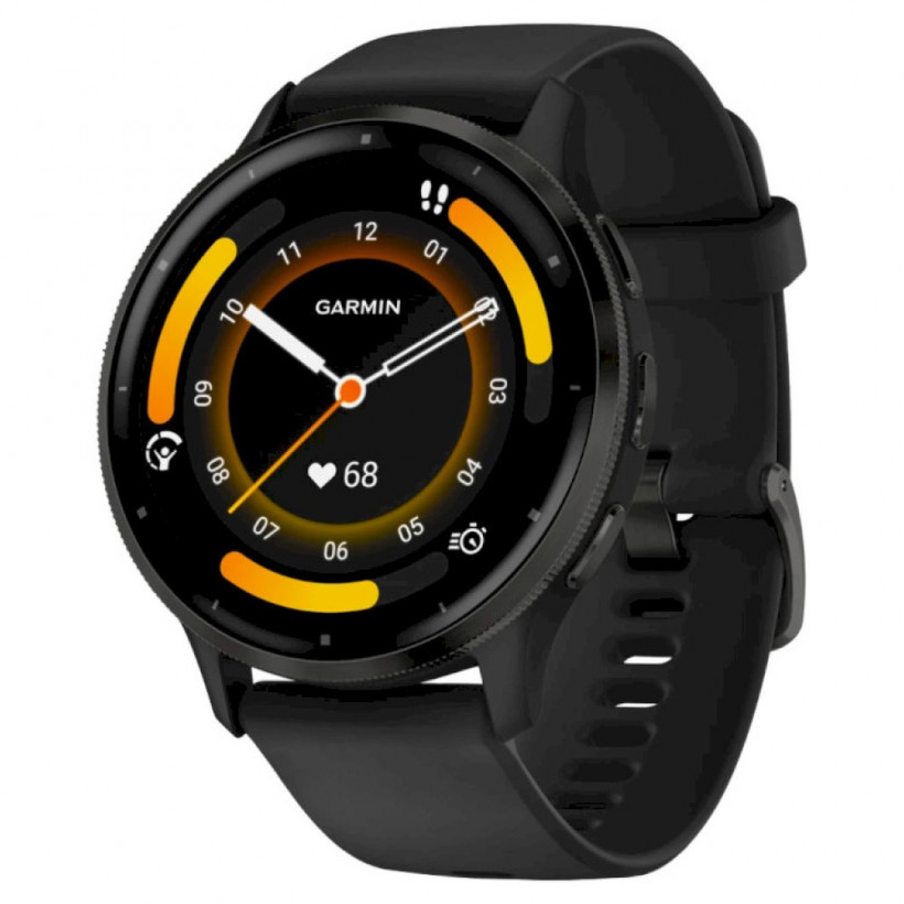 Смарт-часы Garmin Venu 3 Slate S. Steel Bezel w. Black Case and S. Band (010-02784-01)  Фото №0