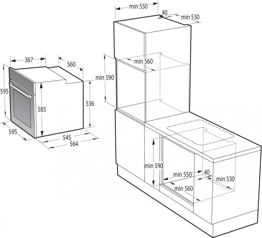 Духовка электрическая Gorenje BSA6737ORAB  Фото №0