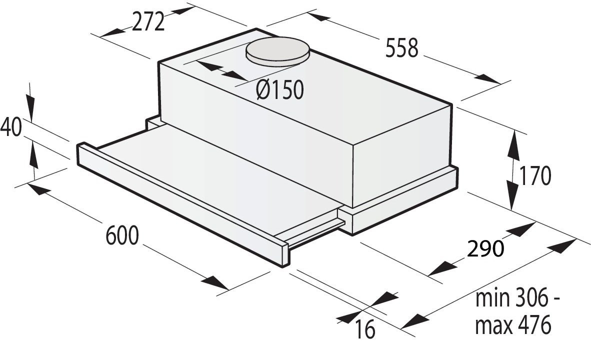 Витяжка телескопічна Gorenje TH60E3B  Фото №1