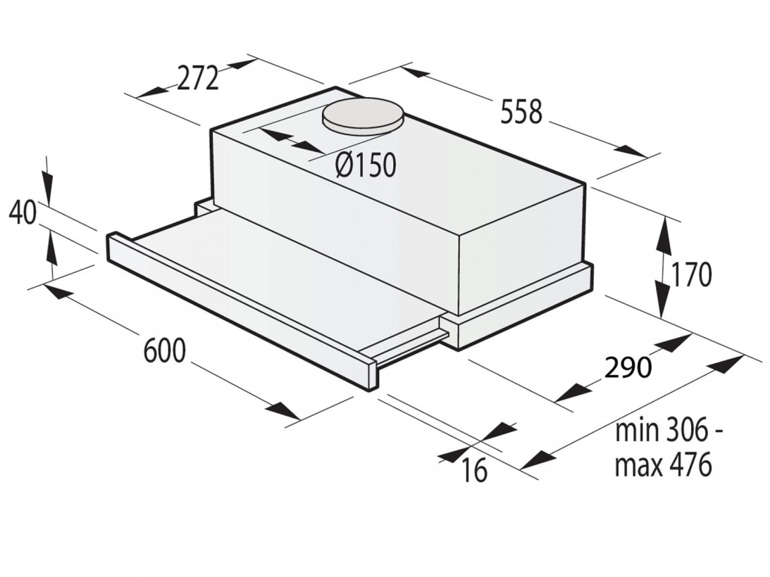 Витяжка телескопічна Gorenje TH62E3X  Фото №1