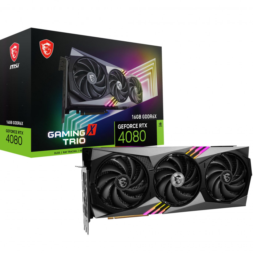 Відеокарта MSI GeForce RTX 4080 16GB GAMING X TRIO  Фото №0