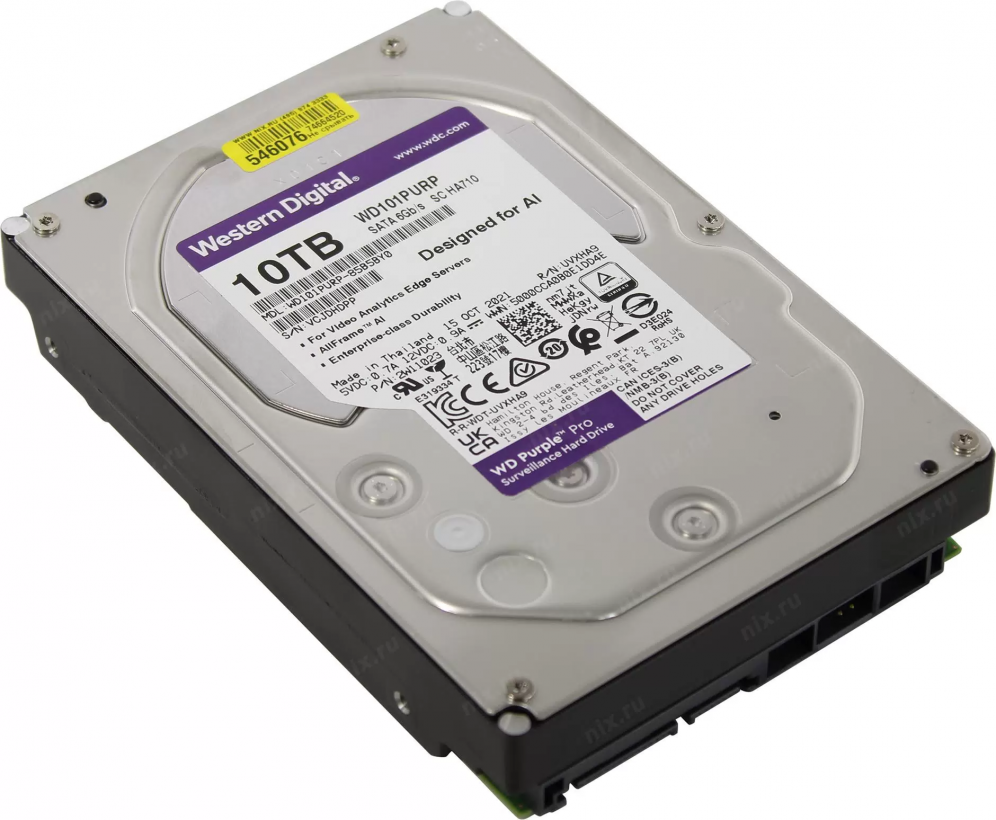 Жорсткий диск WD Purple Pro 10 TB (WD101PURP)  Фото №0