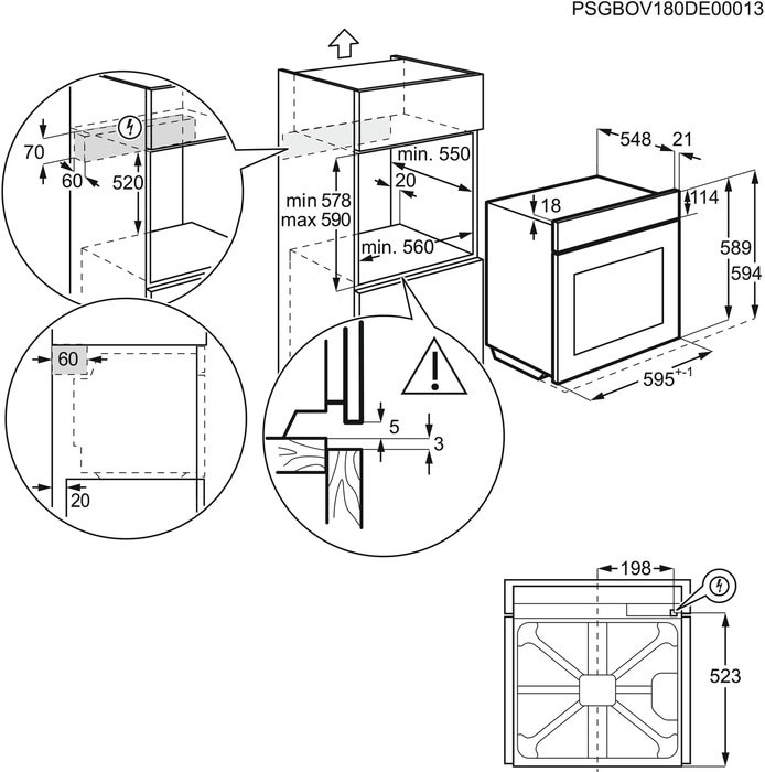 Духовка электрическая Electrolux EOF3H50X  Фото №1