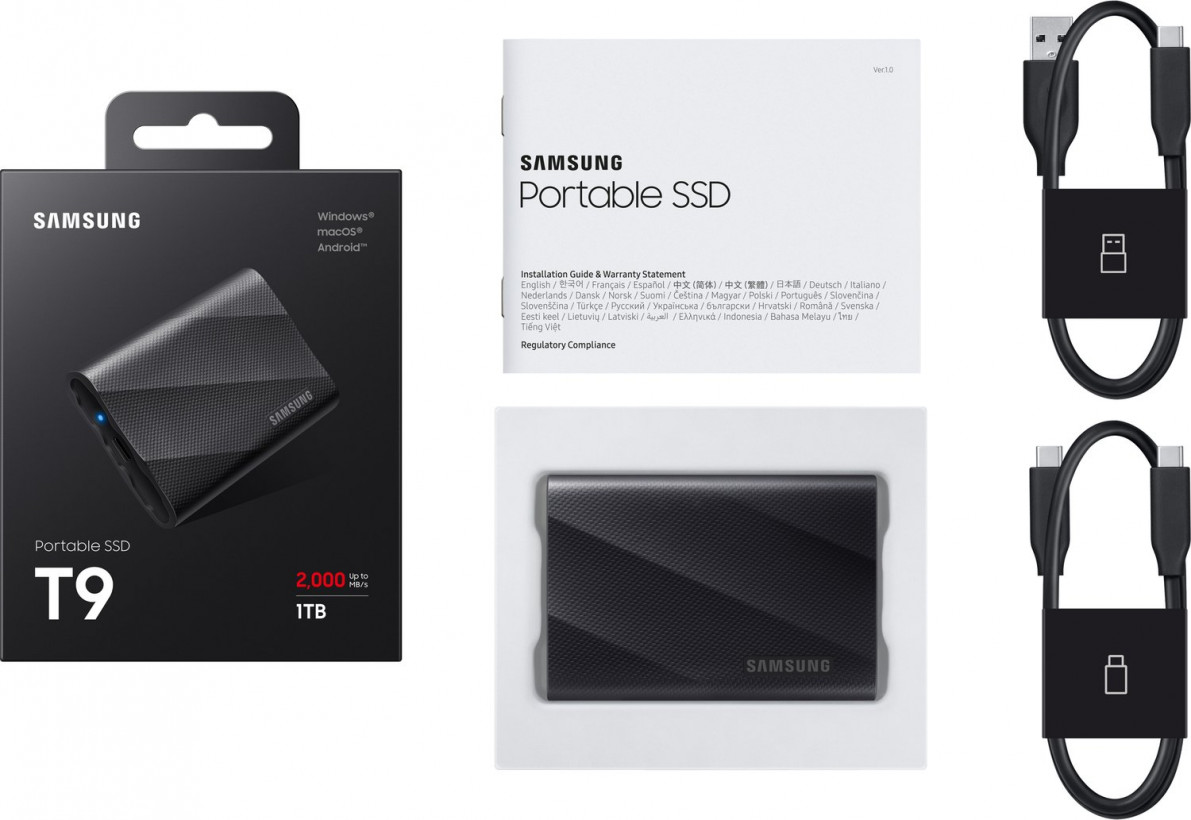 SSD накопичувач Samsung T9 1 TB Black (MU-PG1T0B)  Фото №2