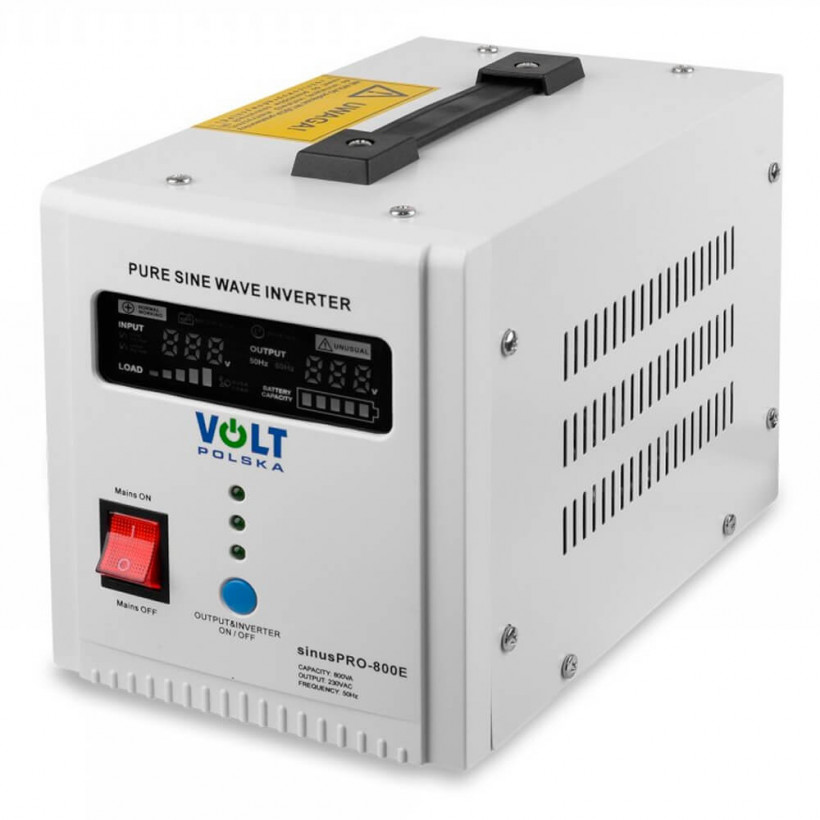 Гібридне ДБЖ/інвертор Volt Polska SINUS PRO 800 E 12/230V 500/800W (3SP080012E)