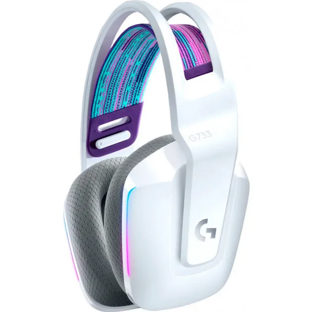 Компьютерная гарнитура Logitech G733 Lightspeed Wireless White (981-000883)  Фото №1