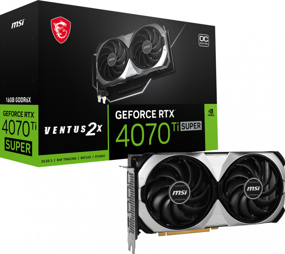 Видеокарта MSI GeForce RTX 4070 Ti SUPER 16G VENTUS 2X OC  Фото №3