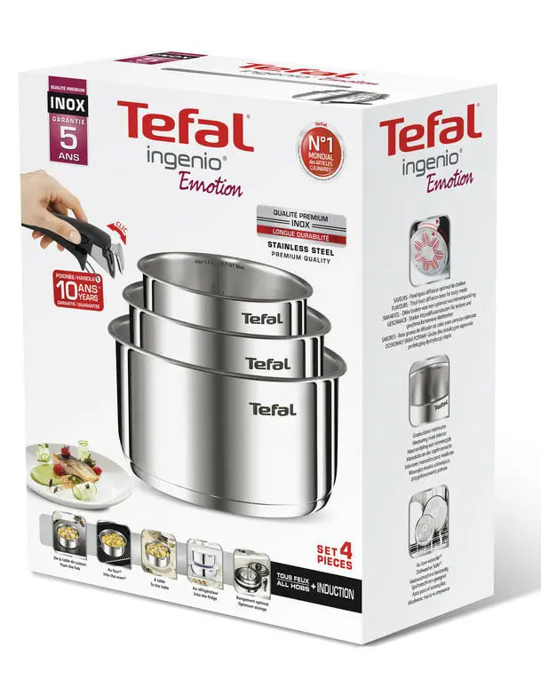 Набор кастрюль Tefal Ingenio Emotion L8964S44  Фото №3