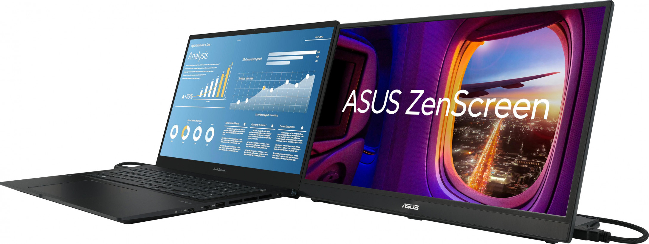 Портативний монітор ASUS ZenScreen MB17AHG (90LM08PG-B01170)  Фото №6