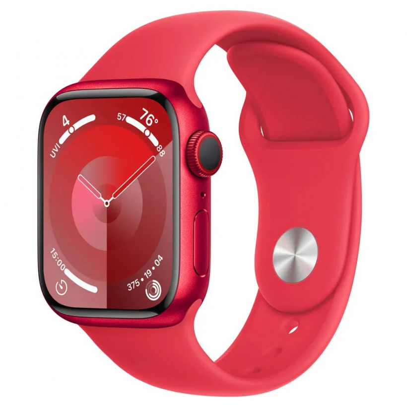 Смарт-часы Apple Watch Series 9 GPS + Cellular 41mm PRODUCT RED Alu. Case w. PRODUCT RED Sport Band - S/M (MRY63)  Фото №0