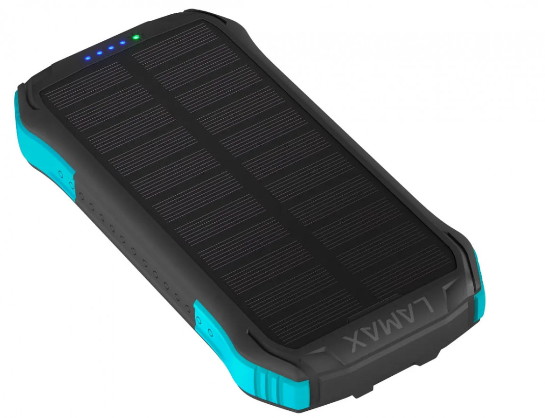 Зовнішній акумулятор (павербанк) із сонячною панеллю Lamax Power Bank Journey 26800Mah  Фото №0