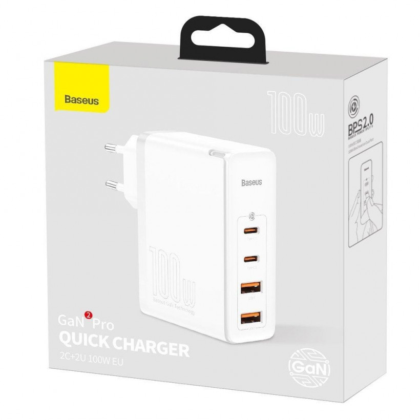 Сетевое зарядное устройство для Baseus GaN2 Pro Quick Charger 100W (CCGAN2P-L02)  Фото №4