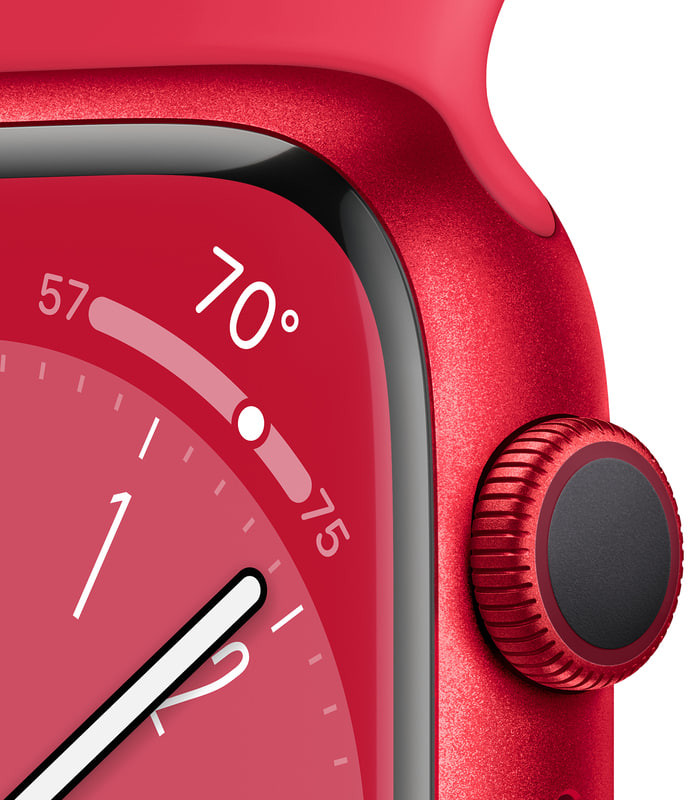 Смарт-часы Apple Watch Series 8 GPS 41mm PRODUCT RED Aluminum Case w. PRODUCT RED S. Band (MNP73, MNUG3)  Фото №1