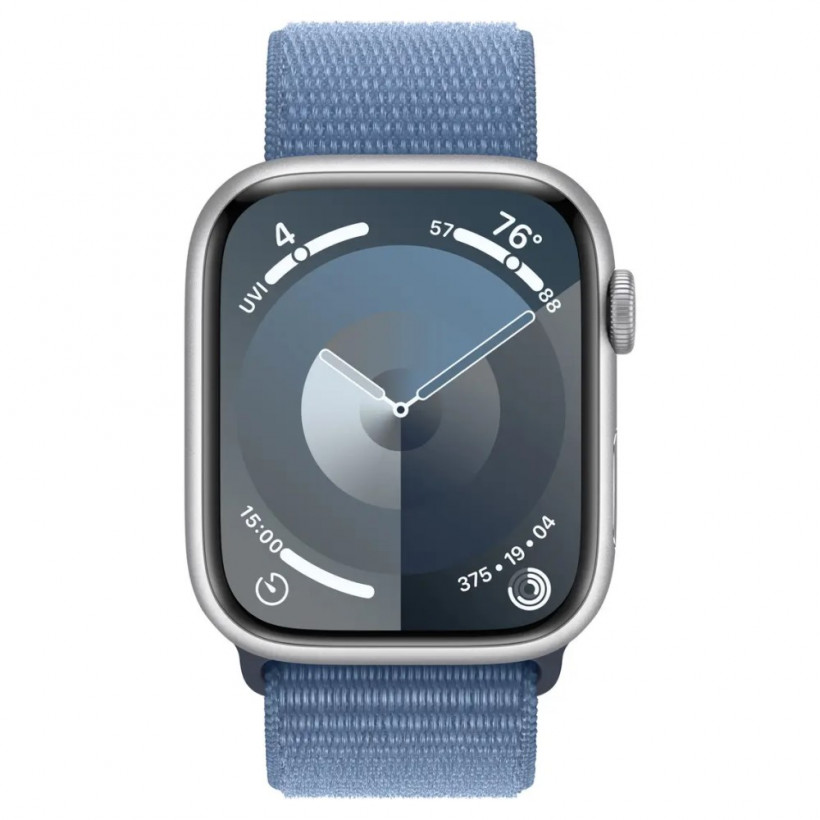 Смарт-годинник Apple Watch Series 9 GPS 45mm Silver Aluminum Case w. Winter Blue S. Loop (MR9F3)