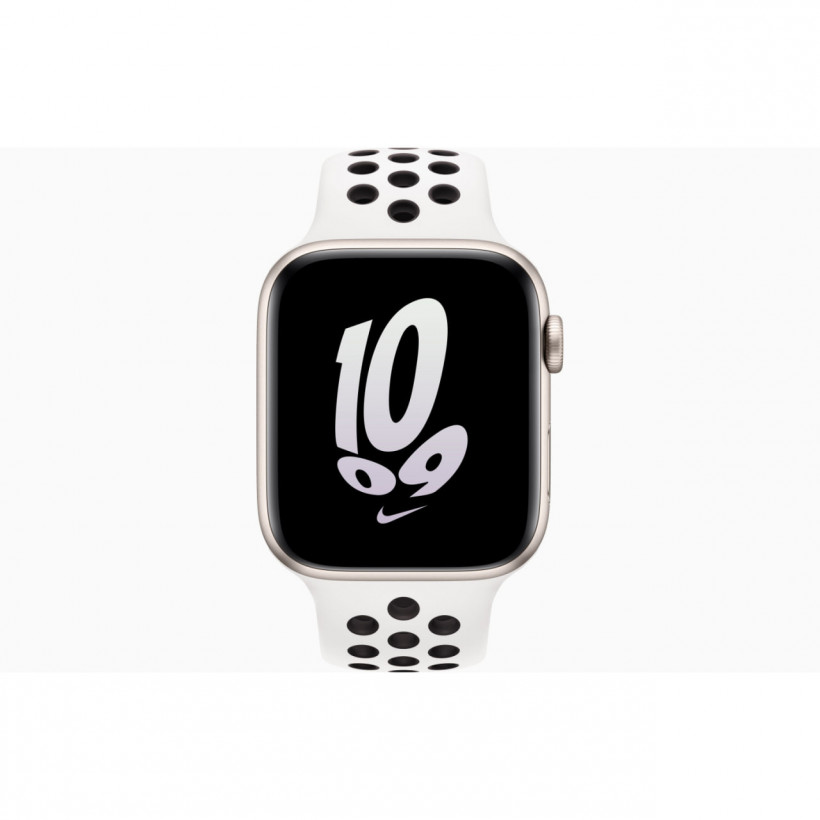 Смарт-часы Apple Watch SE 2 GPS 44mm часы Apple Watch SE 2 GPS 44mm Starlight Aluminum Case with Summit White/Black Nike Sport Band S/M (MNLA3)