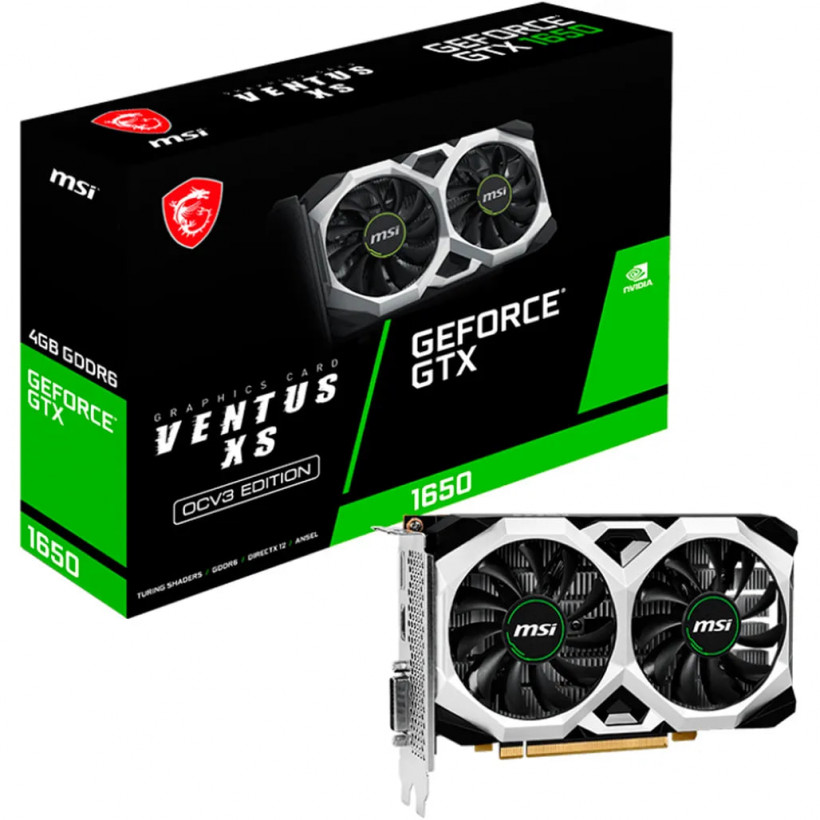 Видеокарта MSI GTX 1650 D6 VENTUS XS OCV3 (912-V812-004)  Фото №3