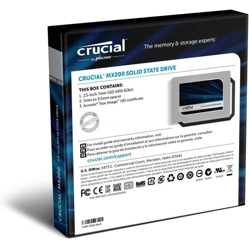 SSD накопичувач Crucial MX500 2.5 500 GB (CT500MX500SSD1)  Фото №2