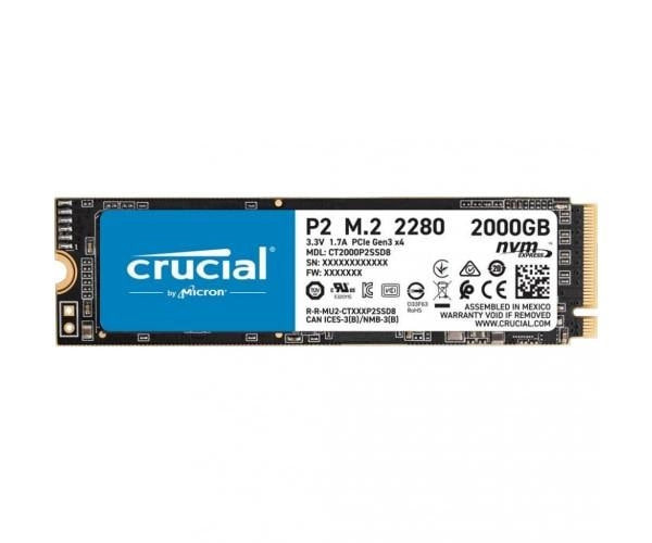 SSD накопитель Crucial P2 2 TB (CT2000P2SSD8)