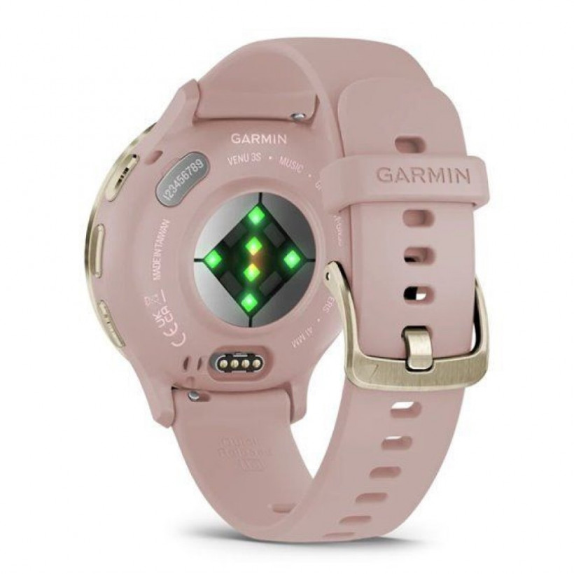 Смарт-годинник Garmin Venu 3S Soft Gold S. Steel Bezel w. Dust Rose Case and S. Band (010-02785-03)  Фото №4