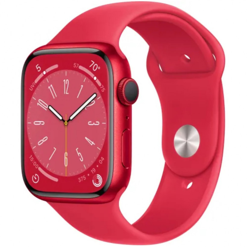 Смарт-годинник Apple Watch Series 8 GPS + Cellular 45mm PRODUCT RED Alu. Case w. PRODUCT RED S. Band M/L (MNVU3)  Фото №1