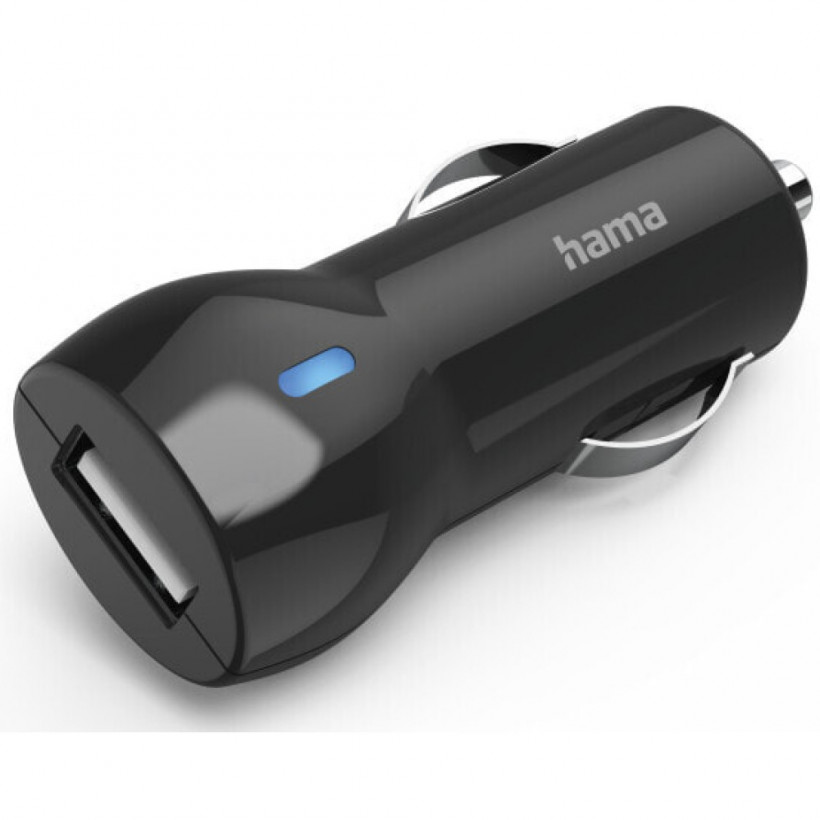 Зарядное автомобильное устройство HAMA Car Charger 2.4А Black (00183259)  Фото №0