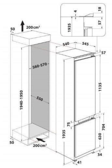 Холодильник з морозильною камерою Whirlpool WHC20 T573 P  Фото №1