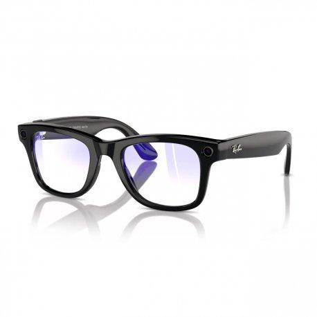 Смарт-очки Ray-Ban Смарт-очки Meta Wayfarer Shiny Black Frame Clear Lenses (RW4006 601/SB 50-22)  Фото №0