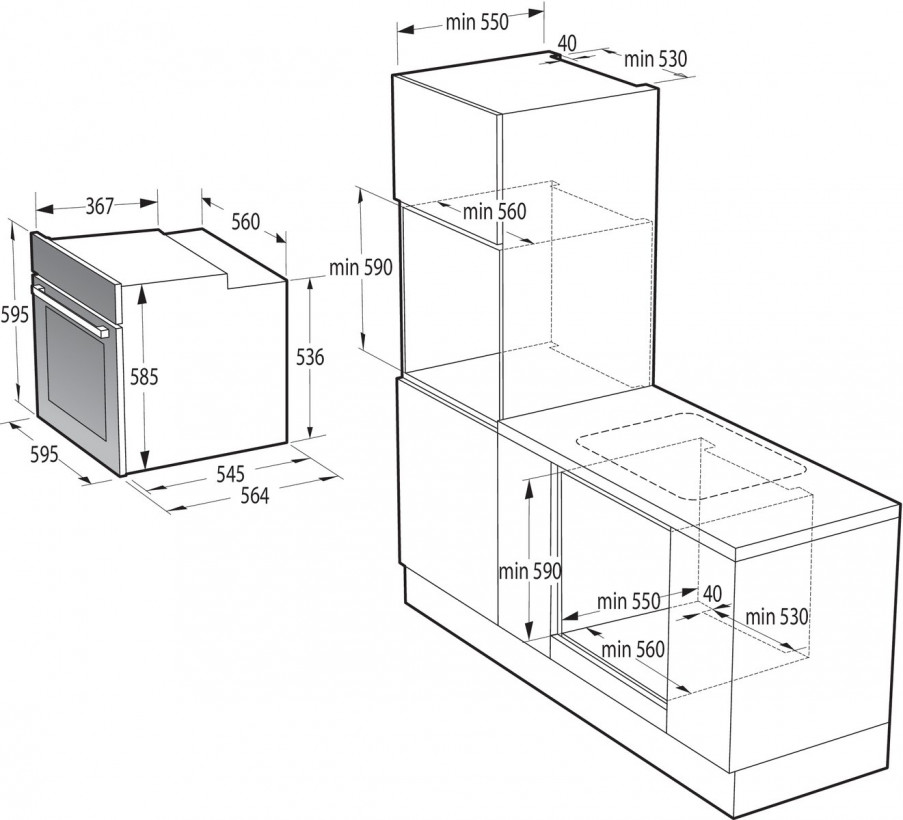 Духовой шкаф электрический Gorenje BOSX6737E13BG  Фото №5