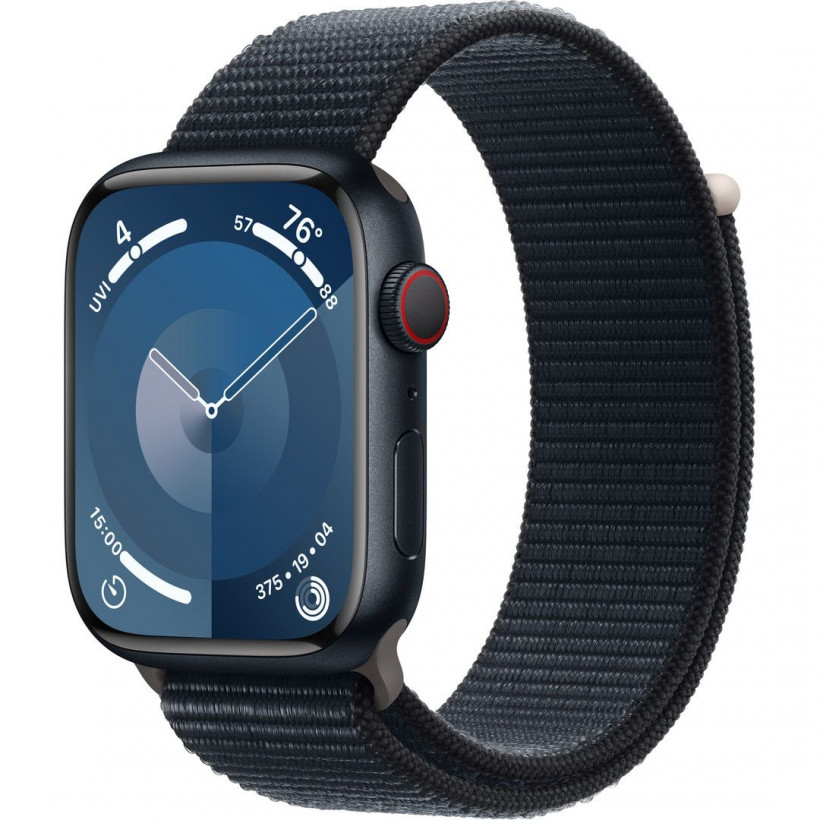 Смарт-годинник Apple Watch Series 9 GPS + Cellular 45mm Midnight Alu. Case w. Midnight S. Band - M/L (MRMD3)  Фото №1